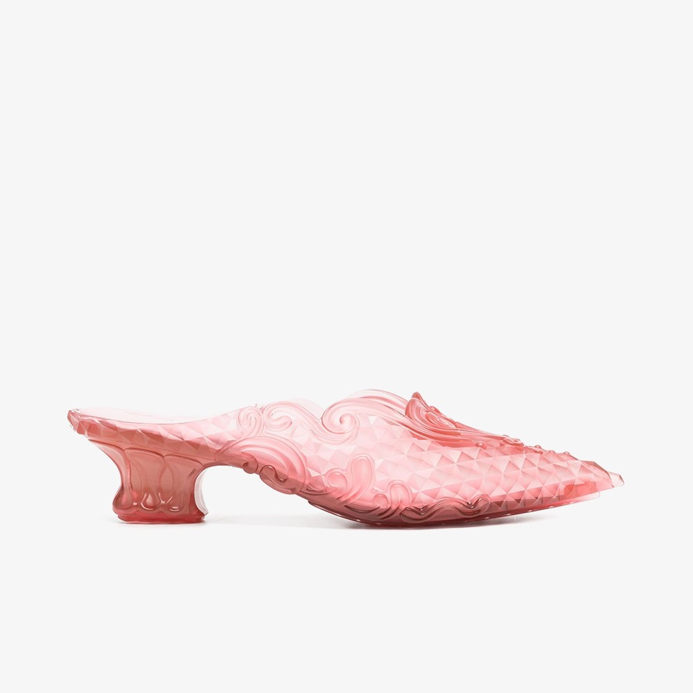 Melissa Point Mules 'Transparent Pink'