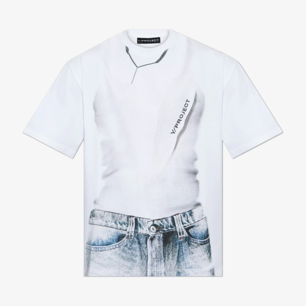 Trompe L'oeil T-shirt 'White'