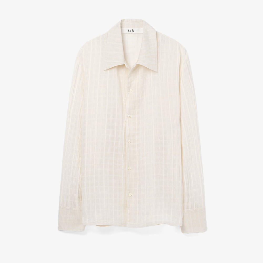 Ignacio Shirt 'Cloud White Check'