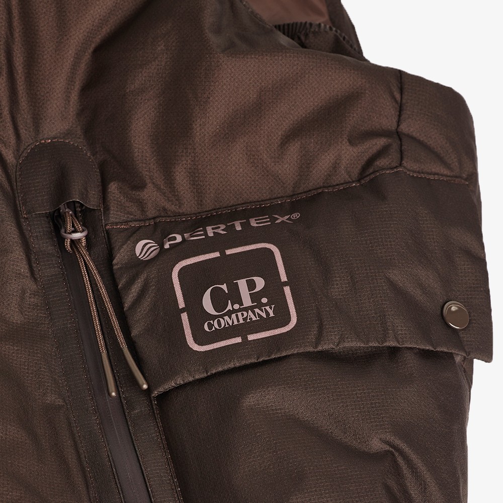 Metropolis Series Pertex Hooded Down Vest 'Brown'