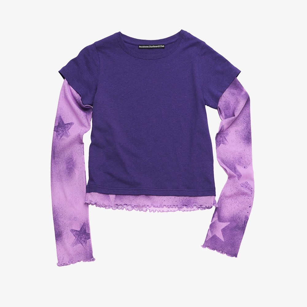 Layered T-shirt 'Purple'