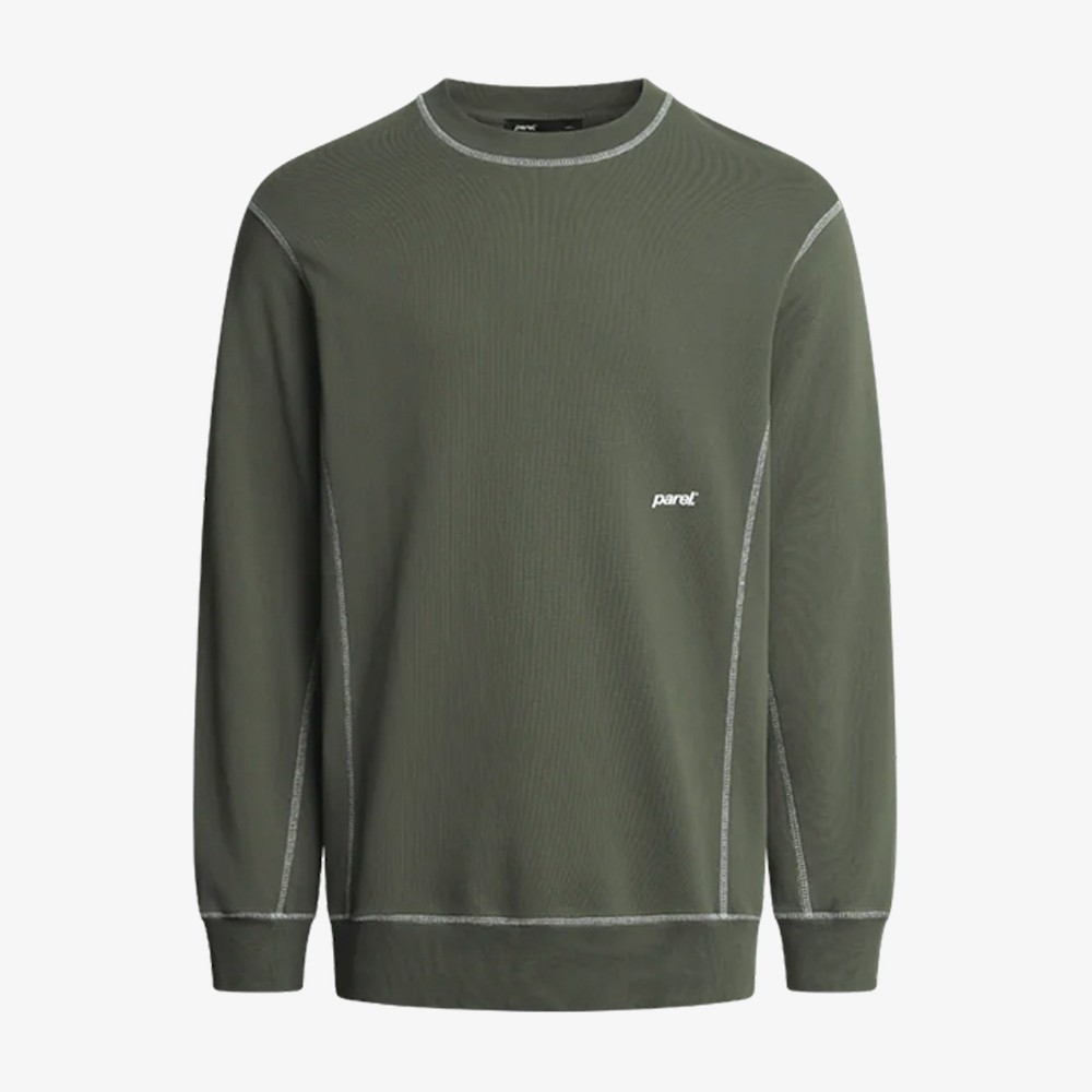 Contrast Crewneck 'Army Green'