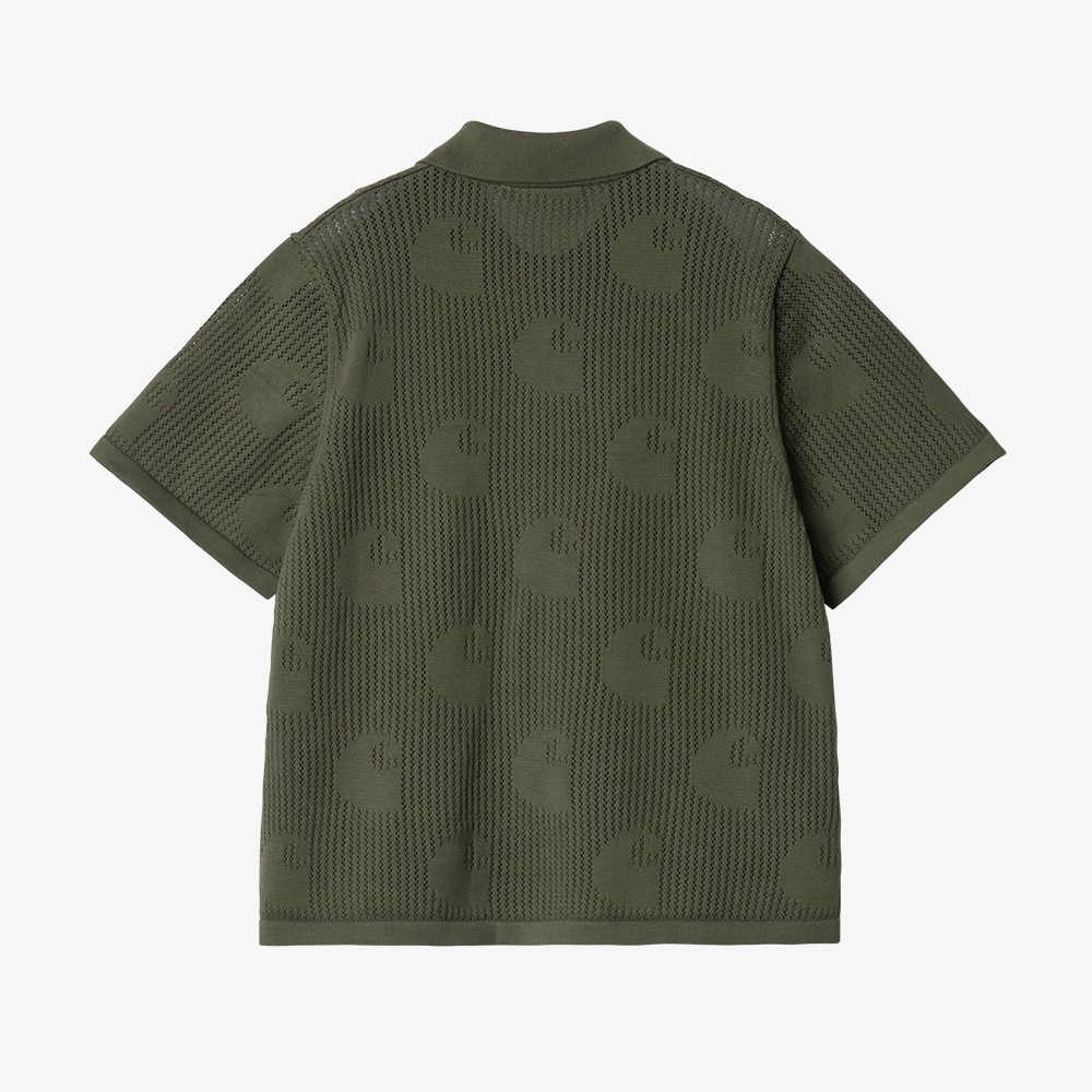 W’ S/S Temple Knit Shirt 'Dollar Green'