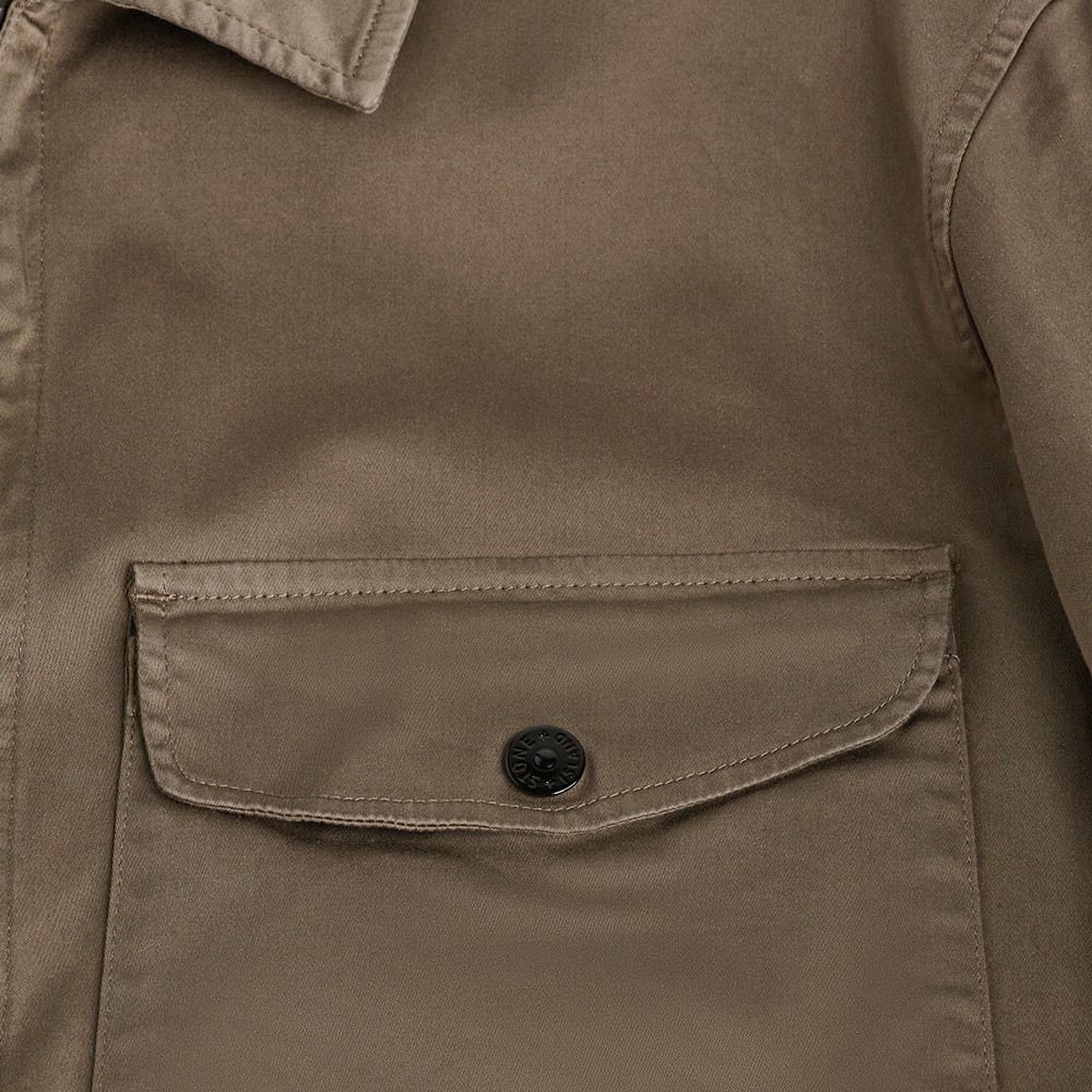 Garment Dyed Overshirt Jacket 'Walnut'