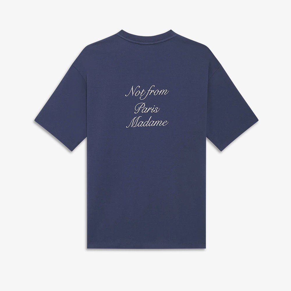 Le T-Shirt Slogan Calligraphy 'Navy'