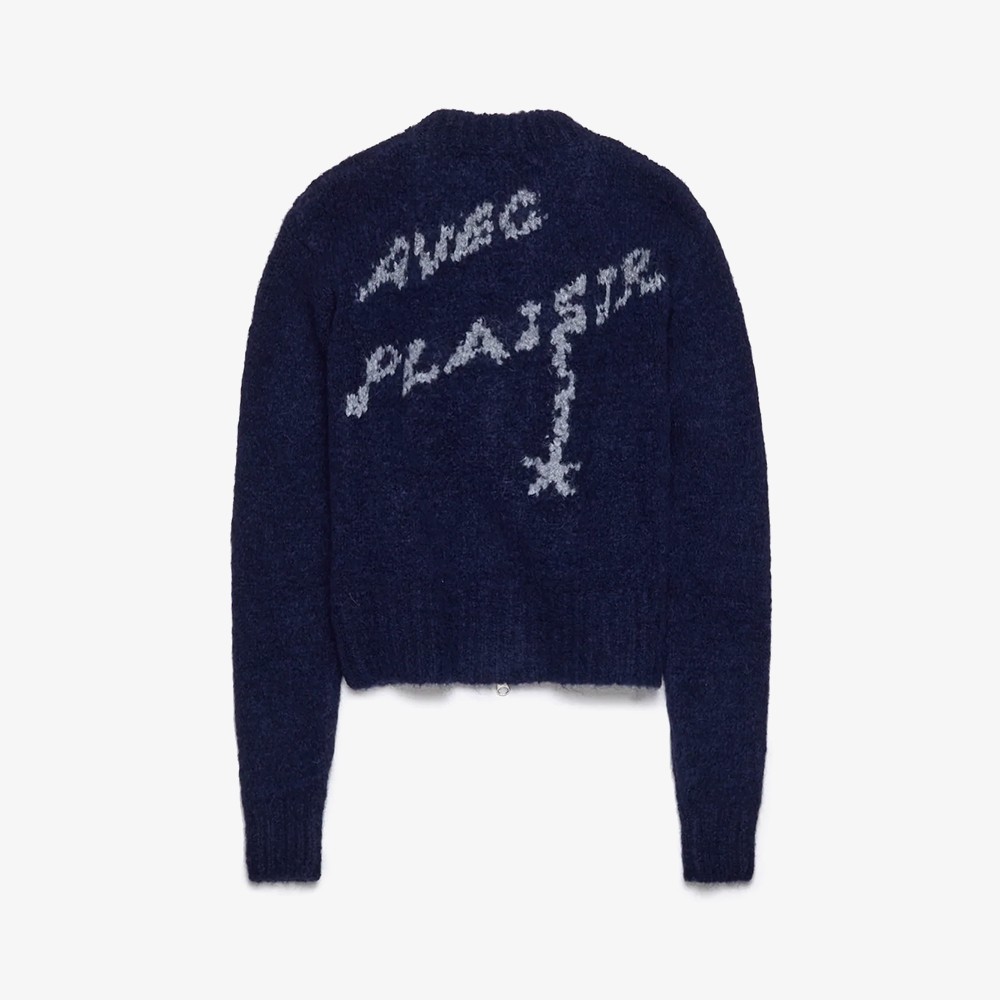 Plaisir Zip-Up Cardigan 'Navy'