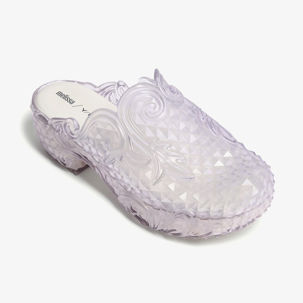 Melissa Court Clog 'Clear White'