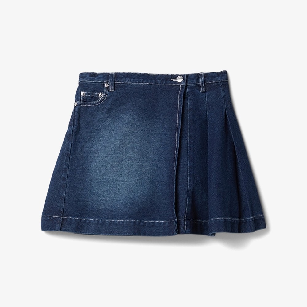 Fade Pleat Skirt 'Blue Rinse'