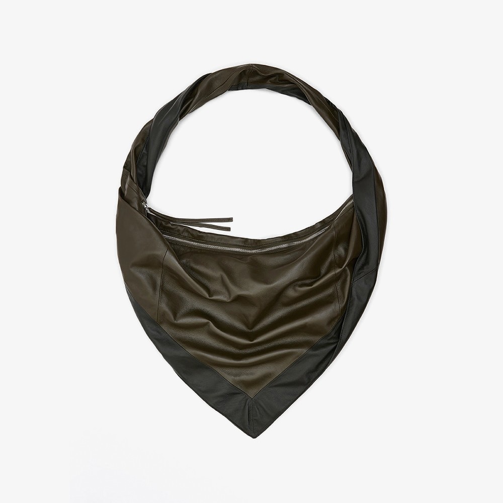 LEMAIRE Scarf Leather Shoulder Bag | Brown | FARFETCH JO