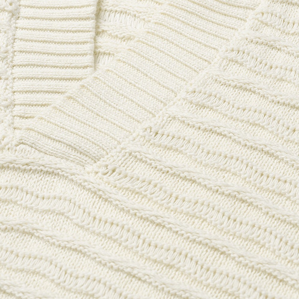 Frost White Jabir Knit Sweater Polo