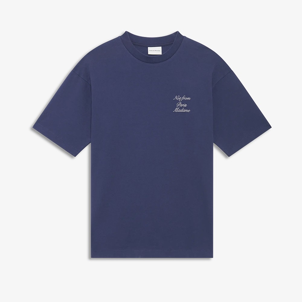 Le T-Shirt Slogan Calligraphy 'Navy'