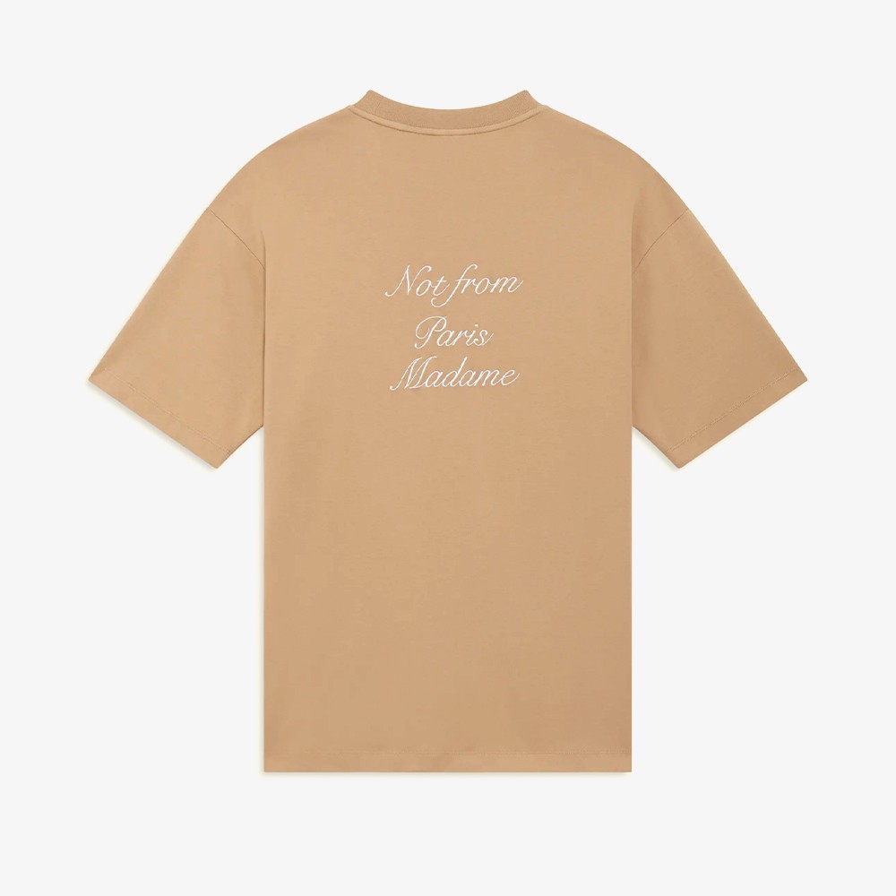 Le T-Shirt Slogan Calligraphy 'Ice Brown'