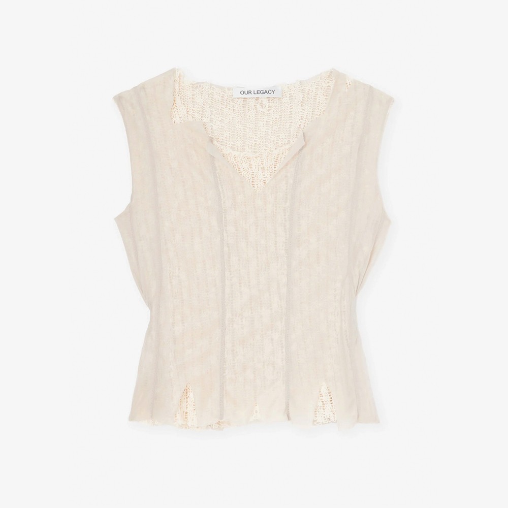 Ragged Vest 'Taupe'