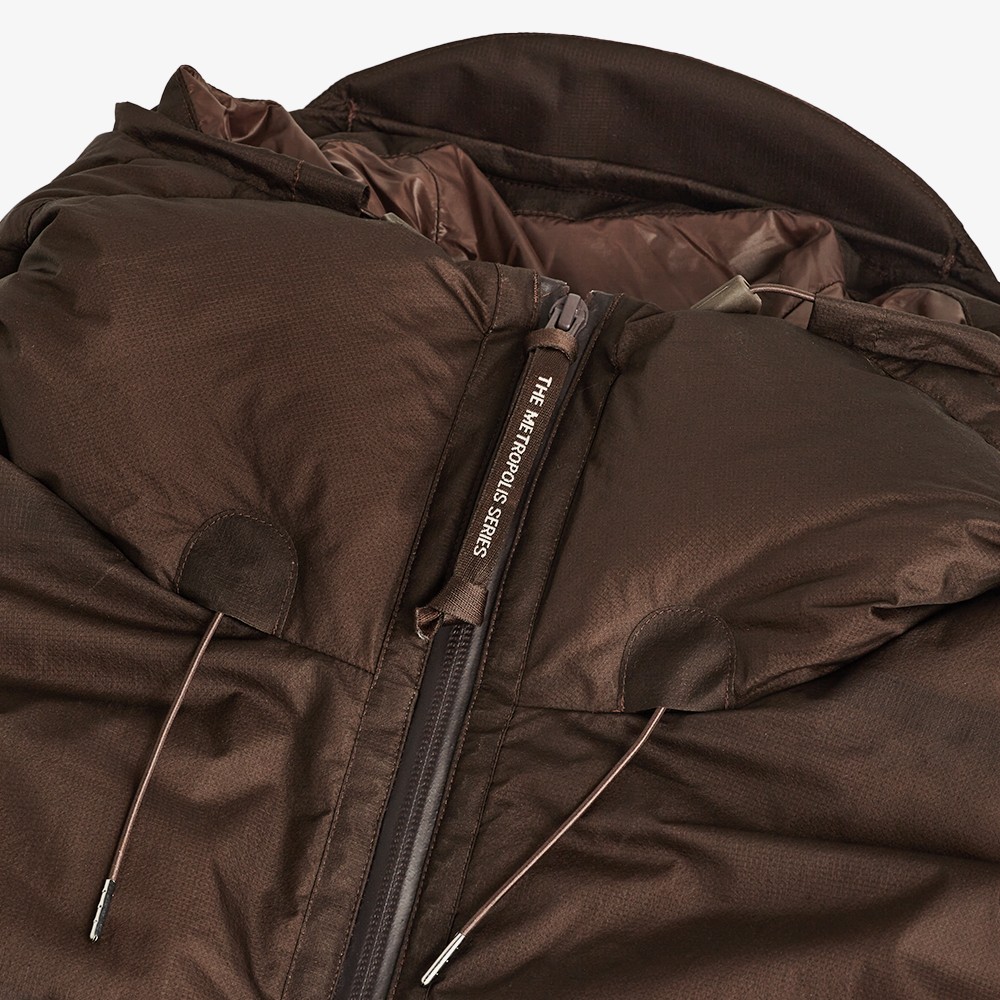 The Metropolis Series Pertex® Hooded Down Jacket 'Rum Raisin'