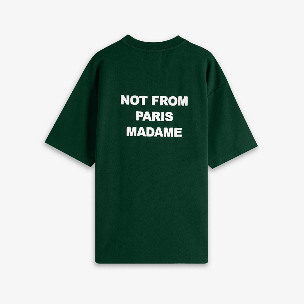 Le T-Shirt Slogan 'Dark Green'