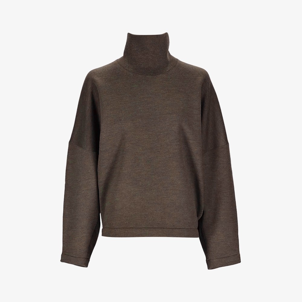 High Neck Sweatshirt 'Brown'