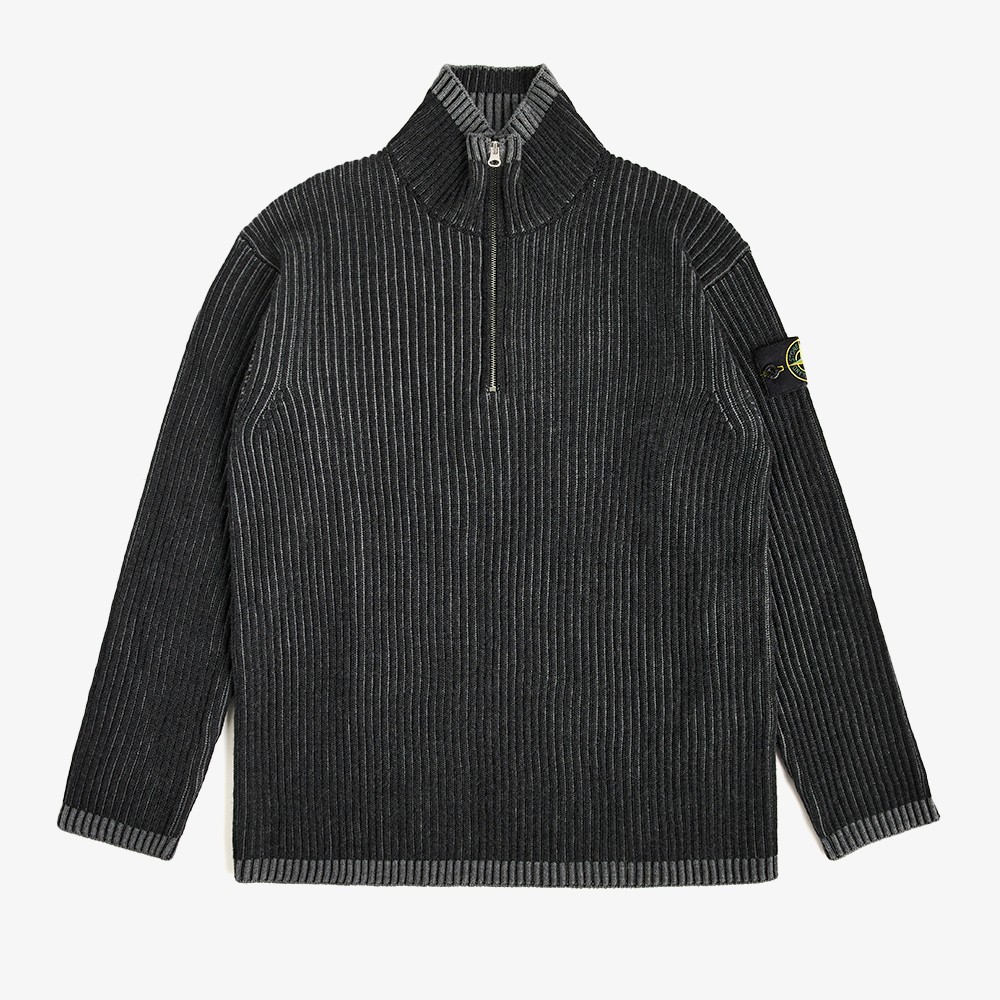 Loose Fit Half-Zipper Knitwear 'Black'