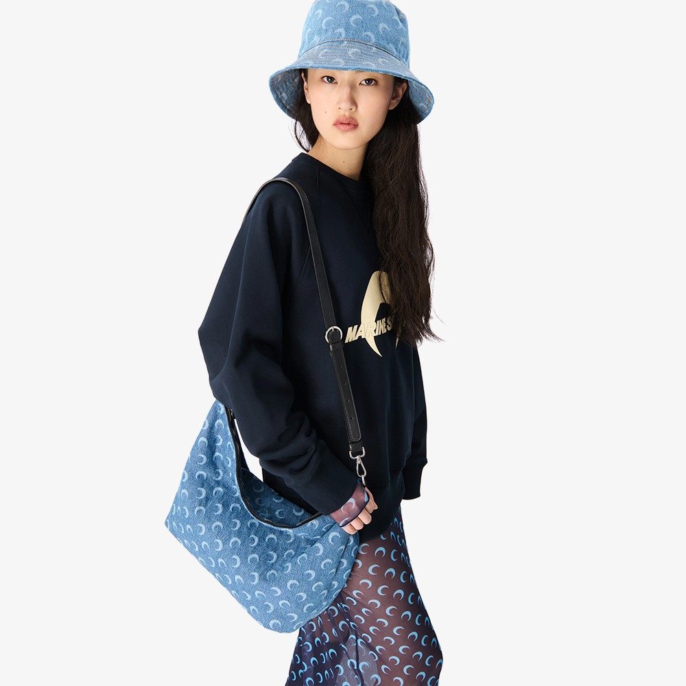 Moon Laser Denim Mail Bag