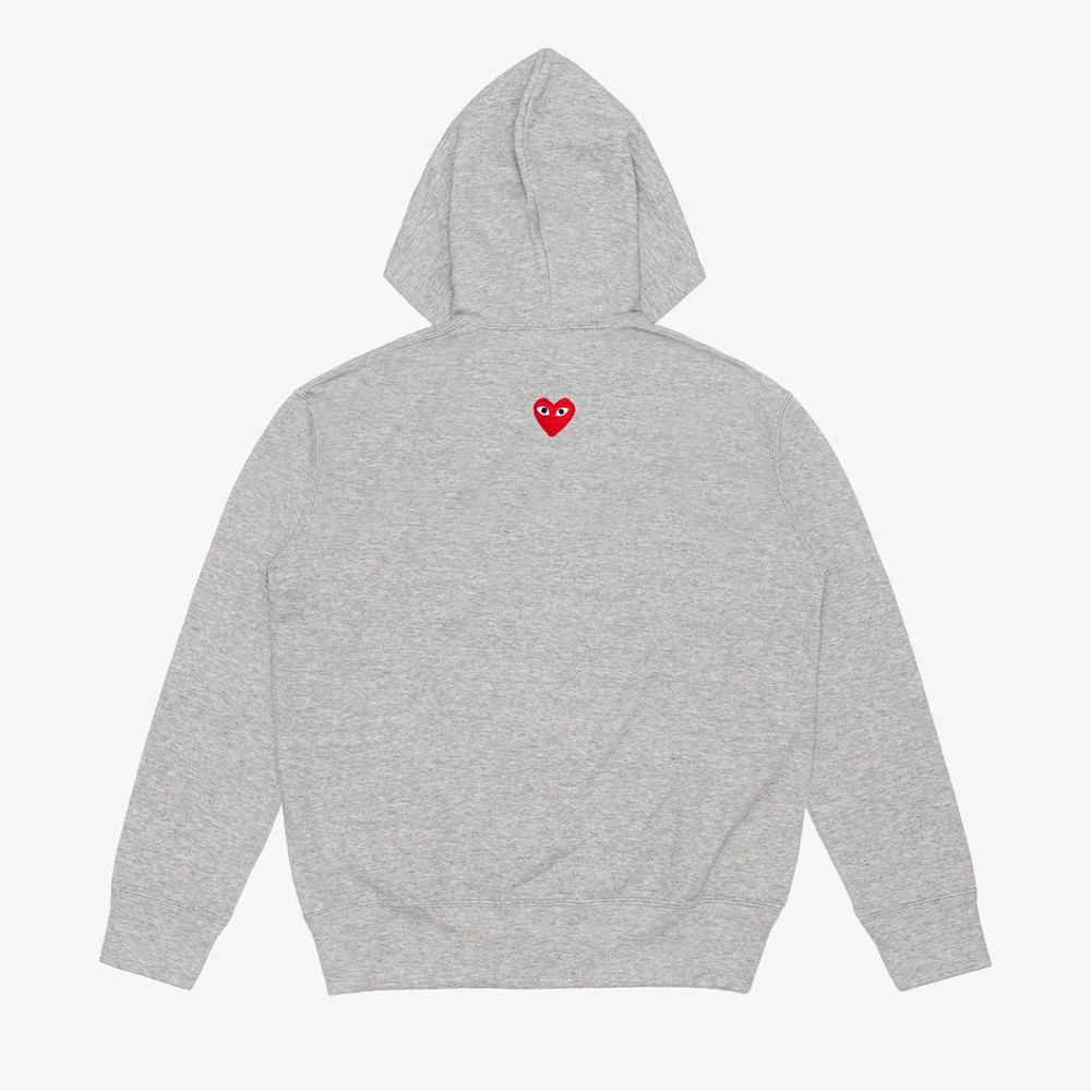 Sweatshirt Red Emblem Knit 'Top Gray'