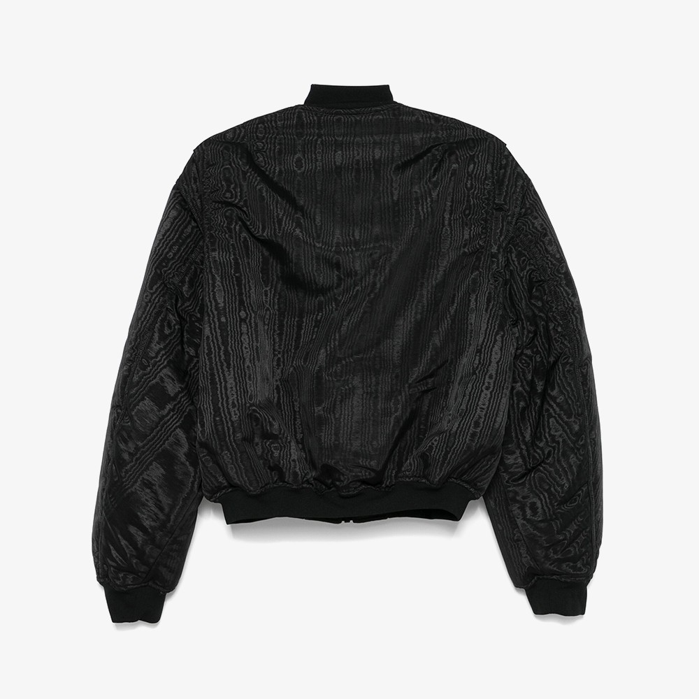 Recycled Moire Bomber Jacket 'Black'