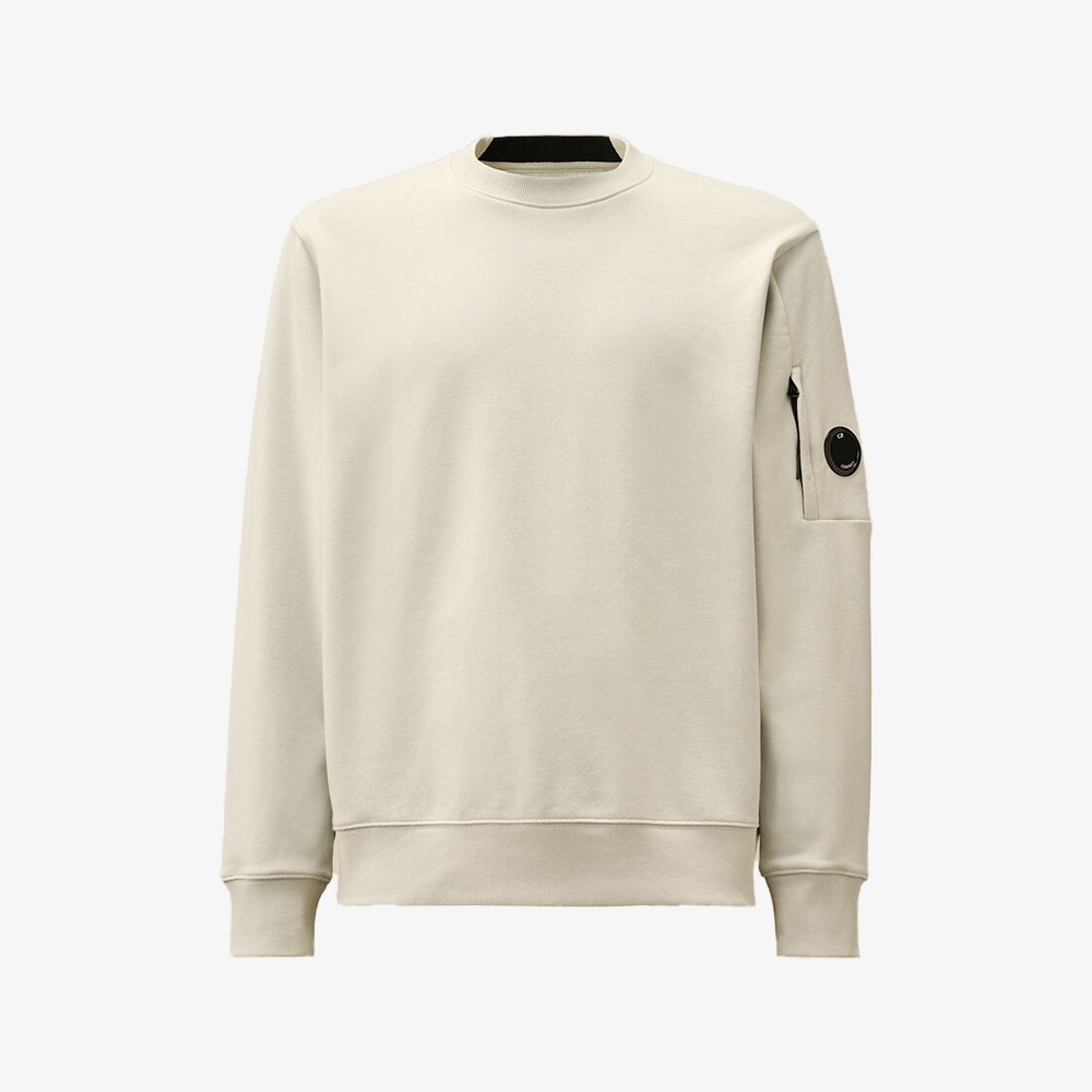 Diagonal Raised Crew Neck Lens Sweatshirt 'Gauze White'