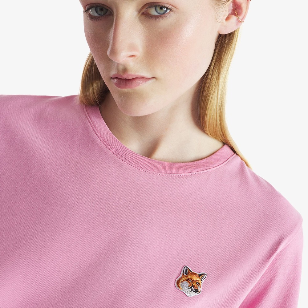 Fox Head Patch Regular T-Shirt 'Fae Pink'