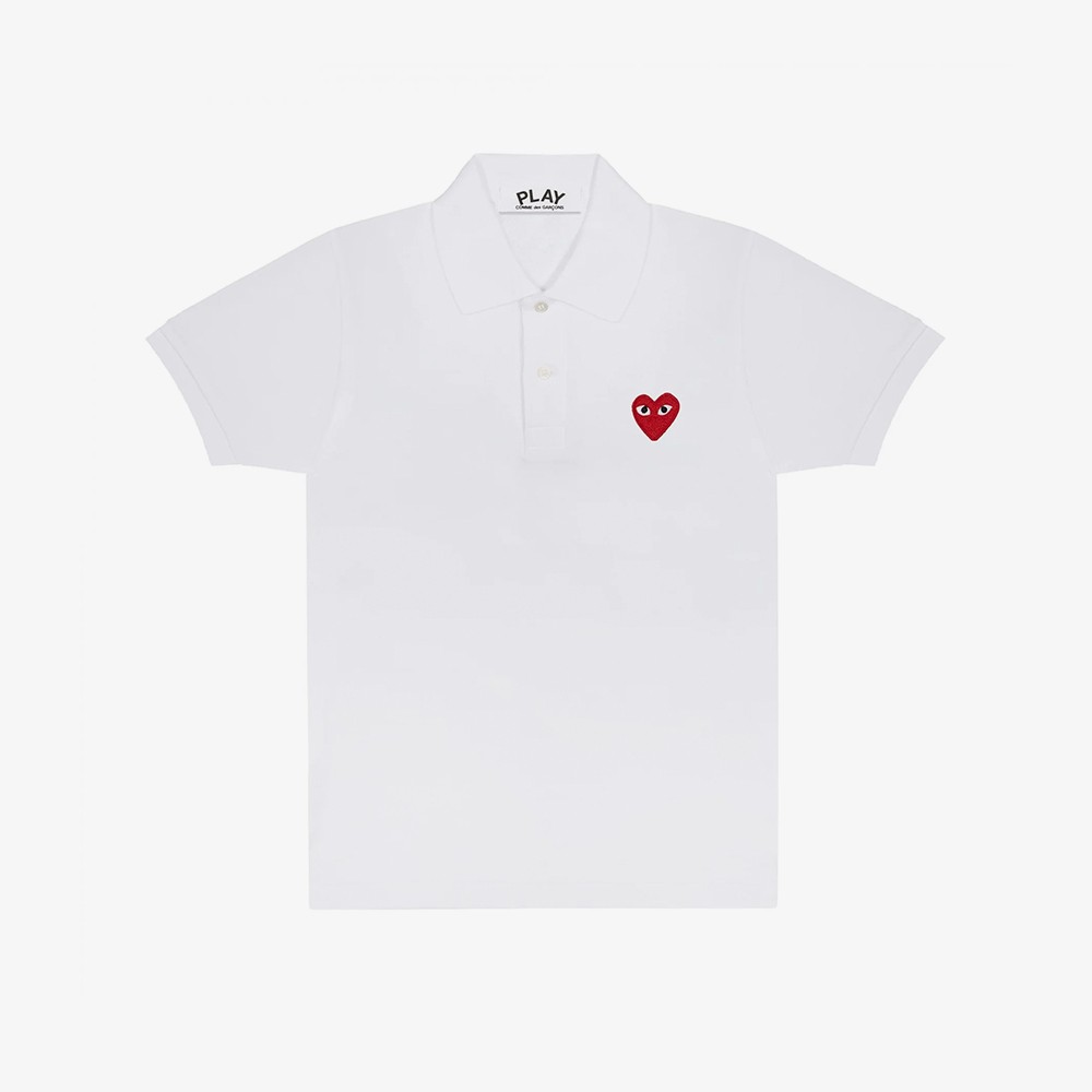 Red Heart Polo T-shirt 'White' 