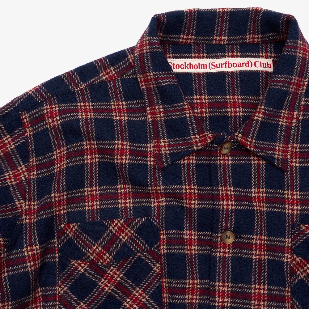 Flannel Overshirt 'Red Blue Check'