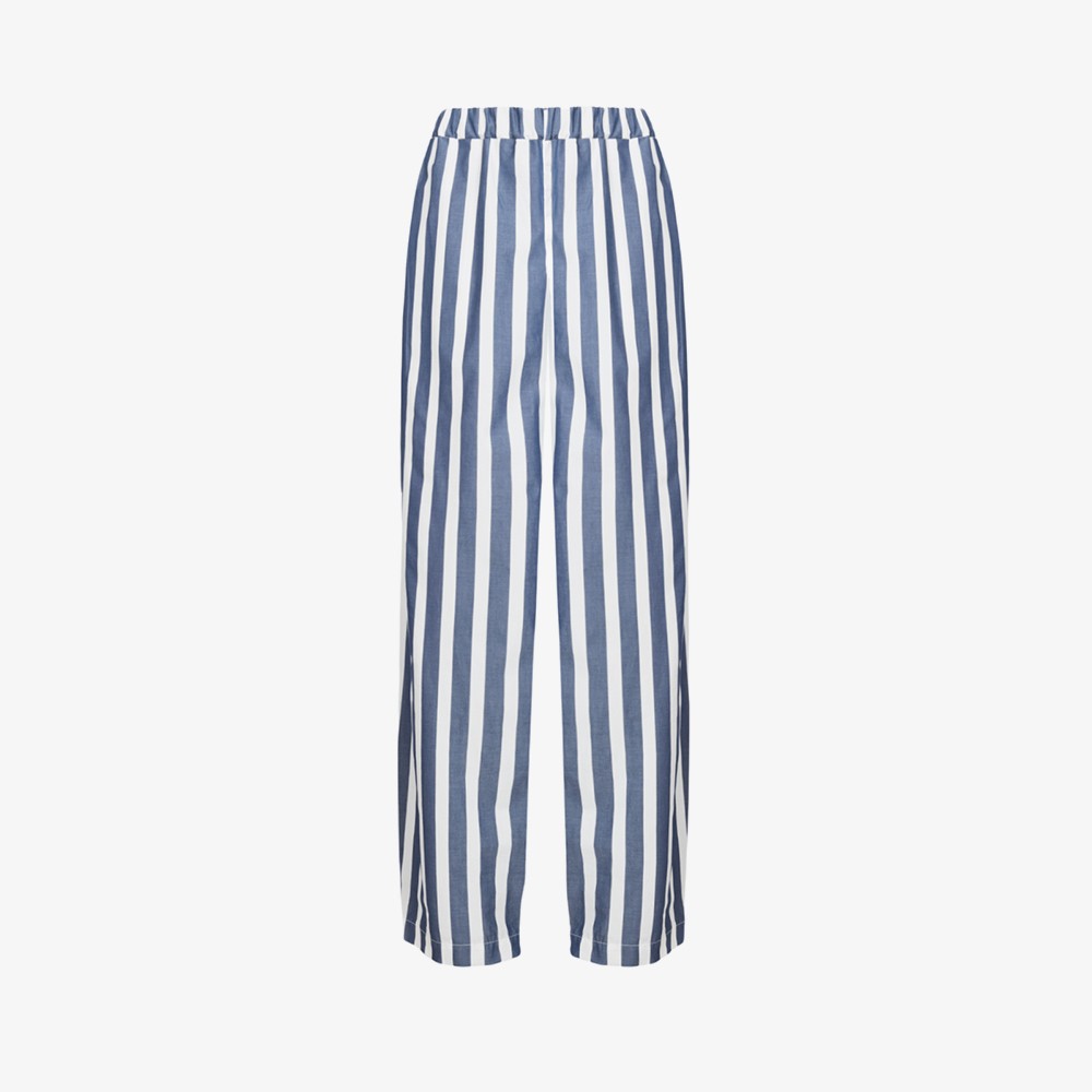 Slit Cuff Pant Blue Wide Stripe