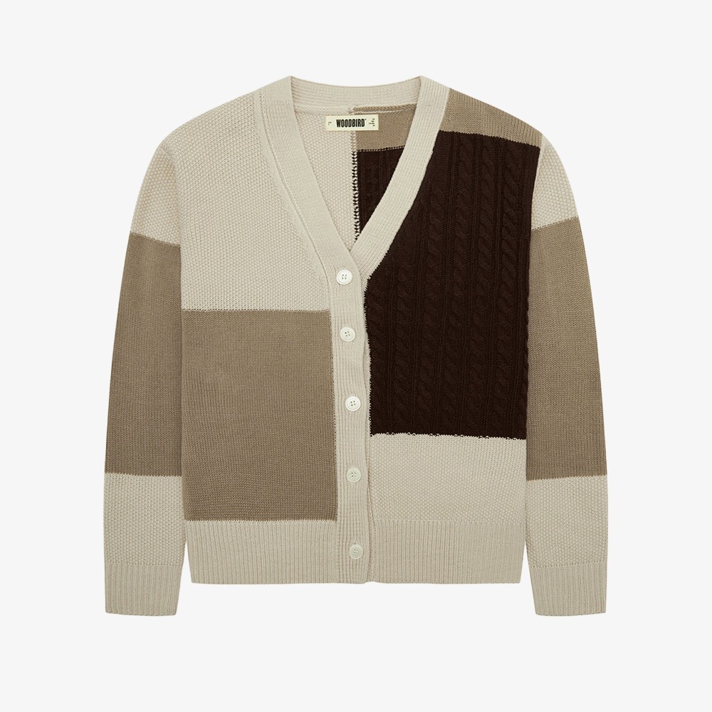 WBKoon Patch Cardigan 'Brown'