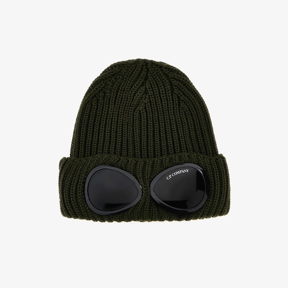 Extra Fine Merino Wool Goggle Beanie 'Green'