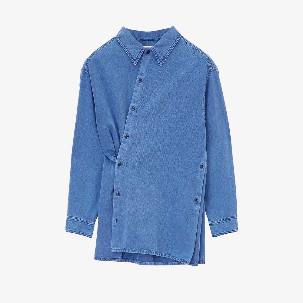 Twisted Denim Shirt 'Snow Blue'