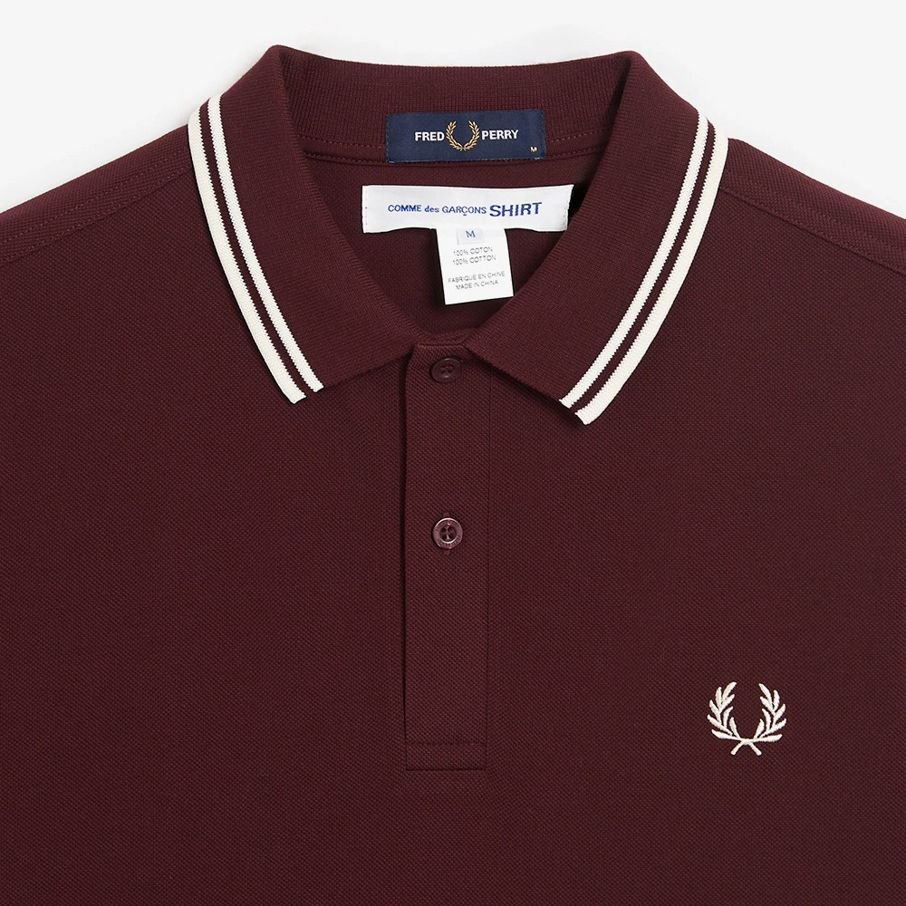 Fred Perry Polo T-shirt 'Burgundy'