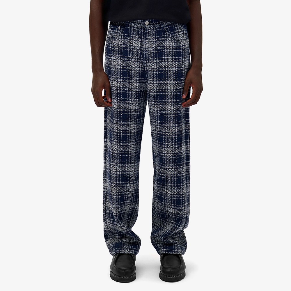 Square Fabric Pants 'Plaid'