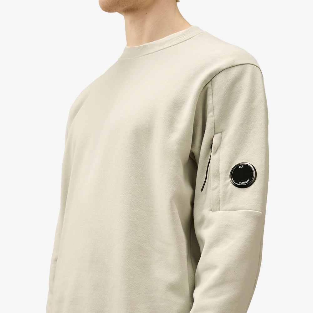 Diagonal Raised Crew Neck Lens Sweatshirt 'Gauze White'