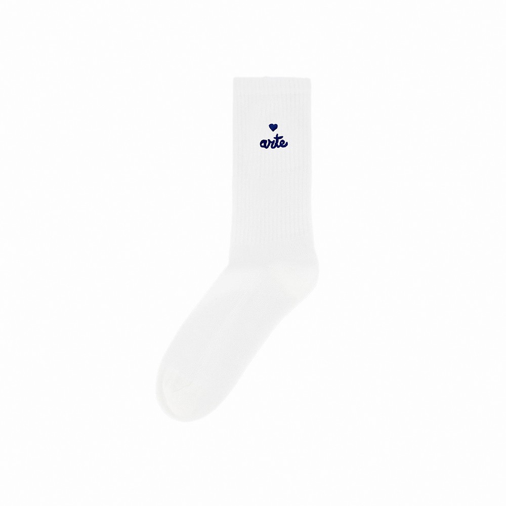 Heart Logo Socks 'White'