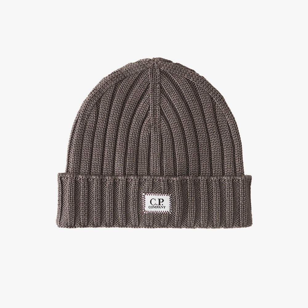 Extra Fine Merino Wool Logo Beanie 'Boulevard'