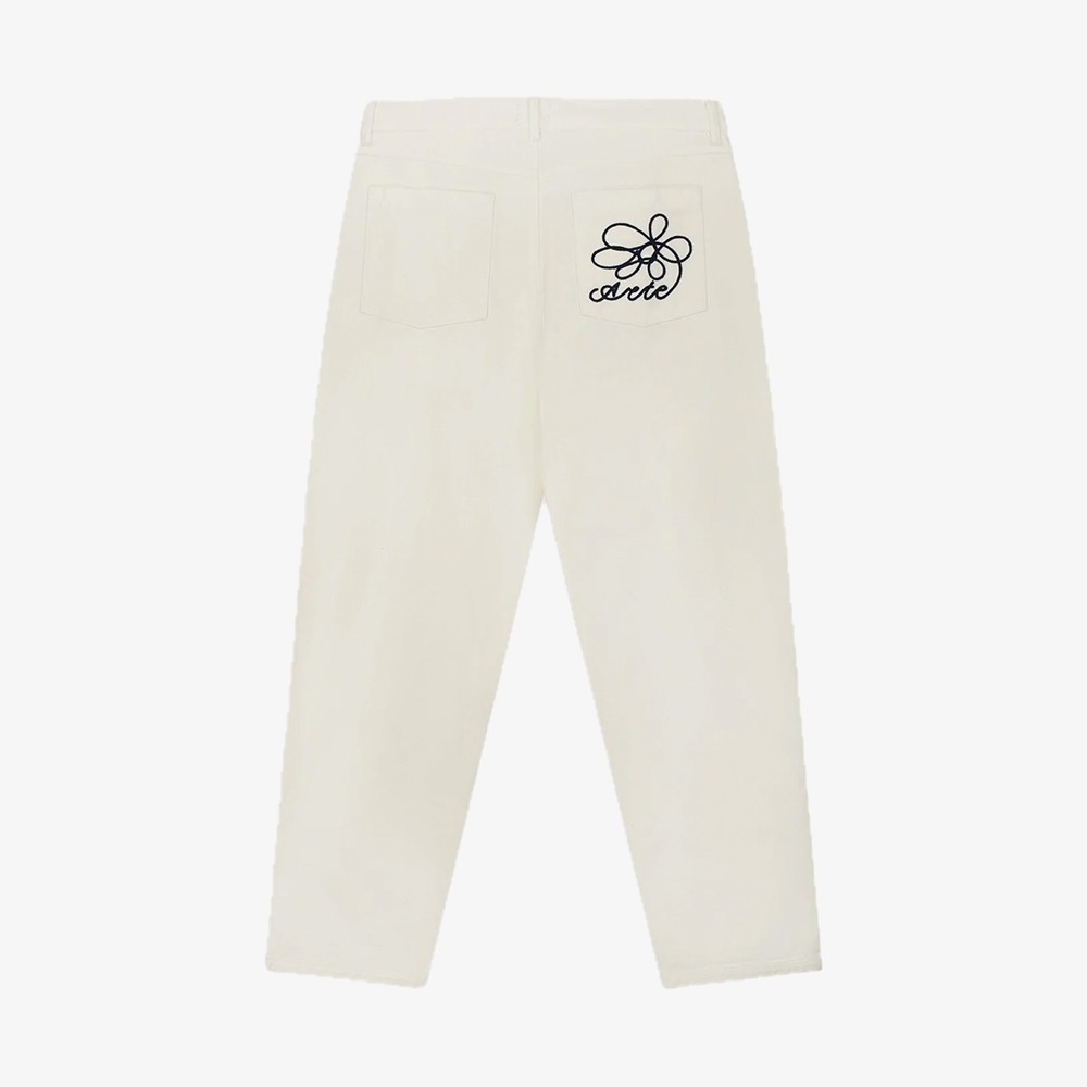 Embroidery Pocket Pants 'Cream'