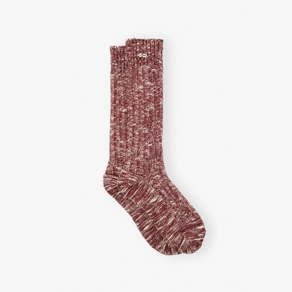 Chunky Cotton Socks 'Burgundy'