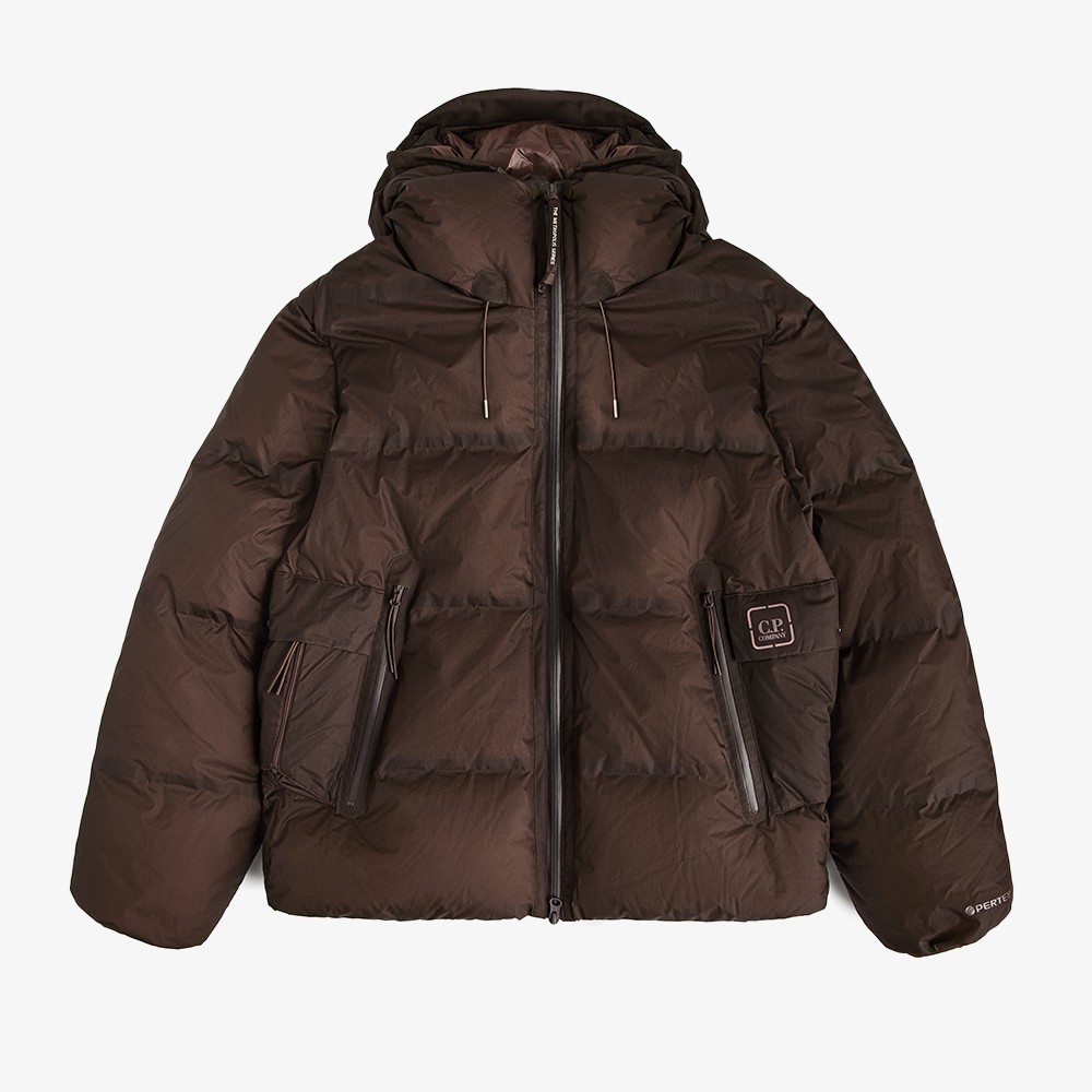 The Metropolis Series Pertex® Hooded Down Jacket 'Rum Raisin'