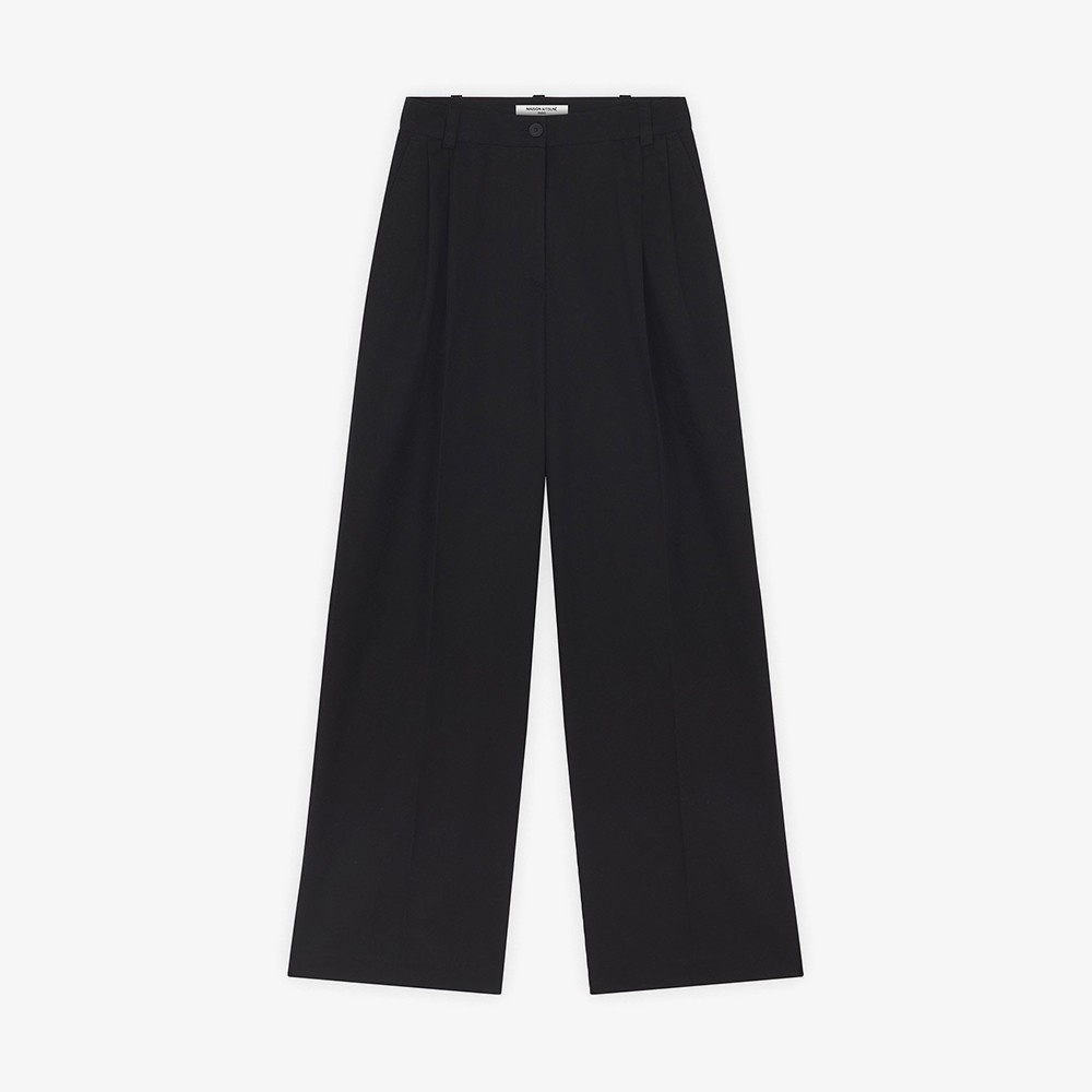 Doubled Pleated Pants 'Black'