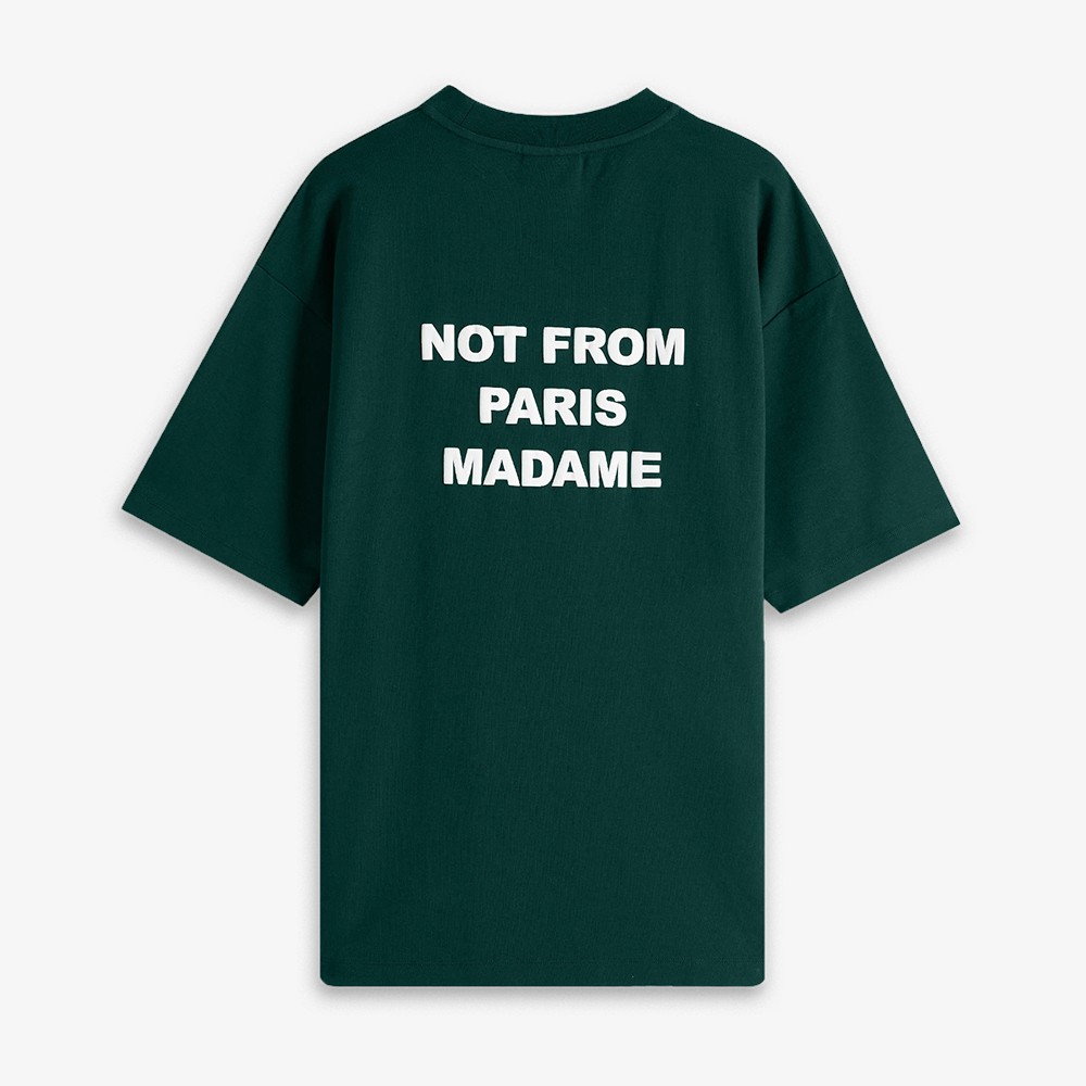 Le T-Shirt Slogan 'Dark Green'