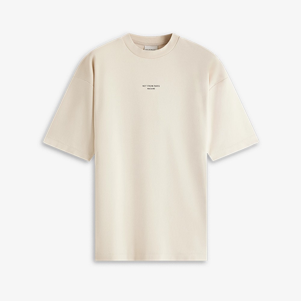 Le T-Shirt Slogan Classique 'Beige'