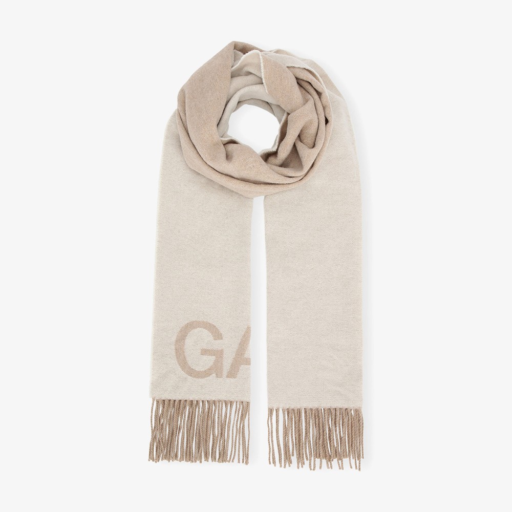 Fringed Wool Scarf 'White'