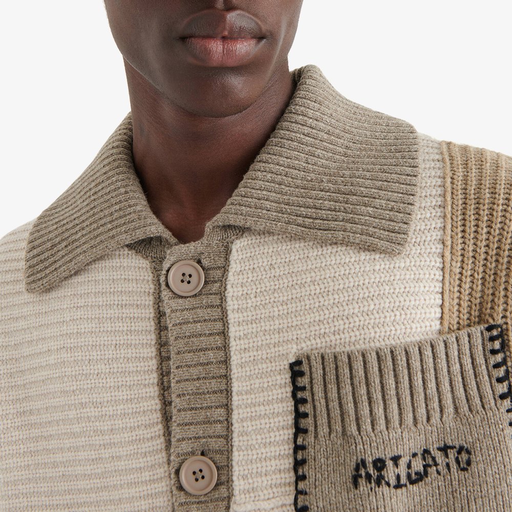 Franco Patch Cardigan 'Pale Beige'