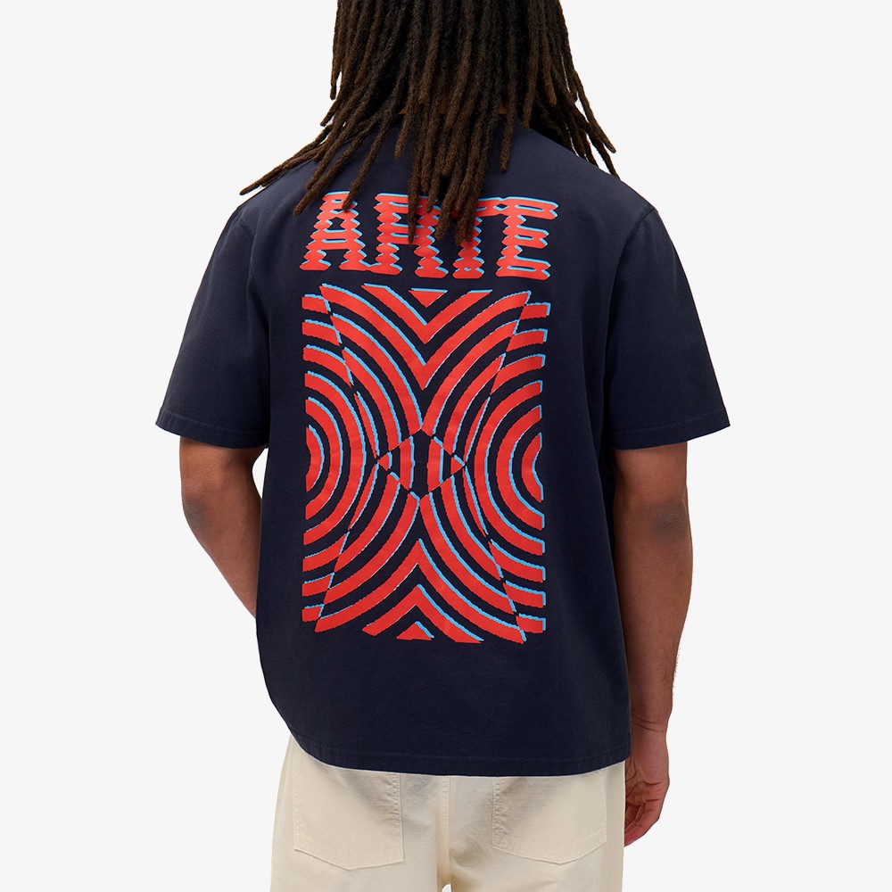 Mural Back Print T-shirt 'Navy'