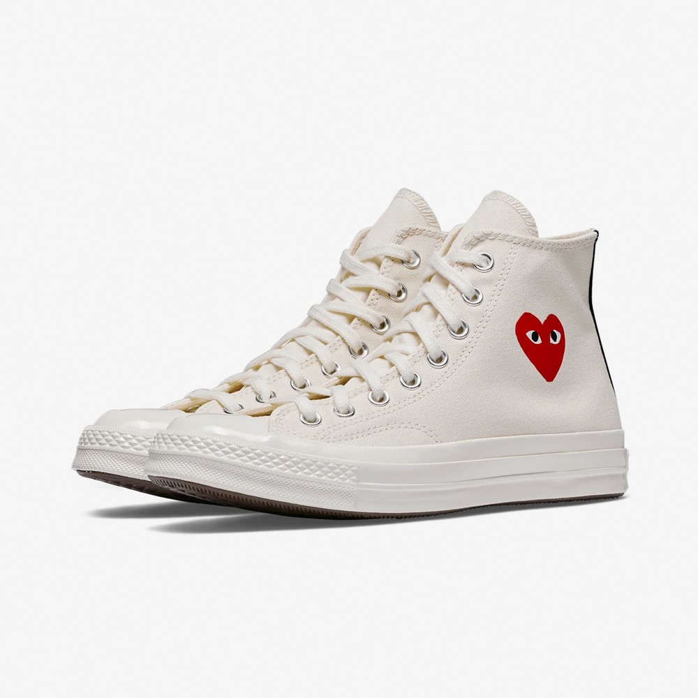 Small Red Heart High Top 'Cream'