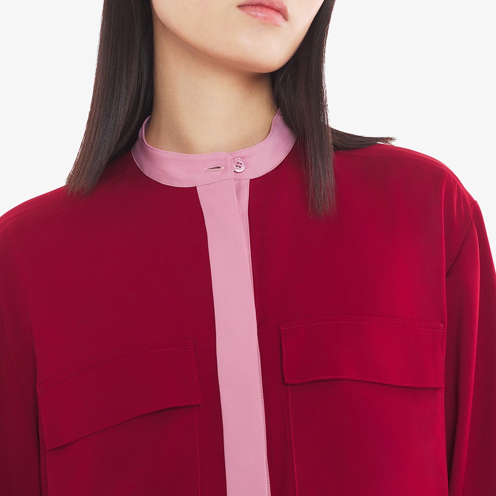 Double Pocket Blouse 'Brick Red'