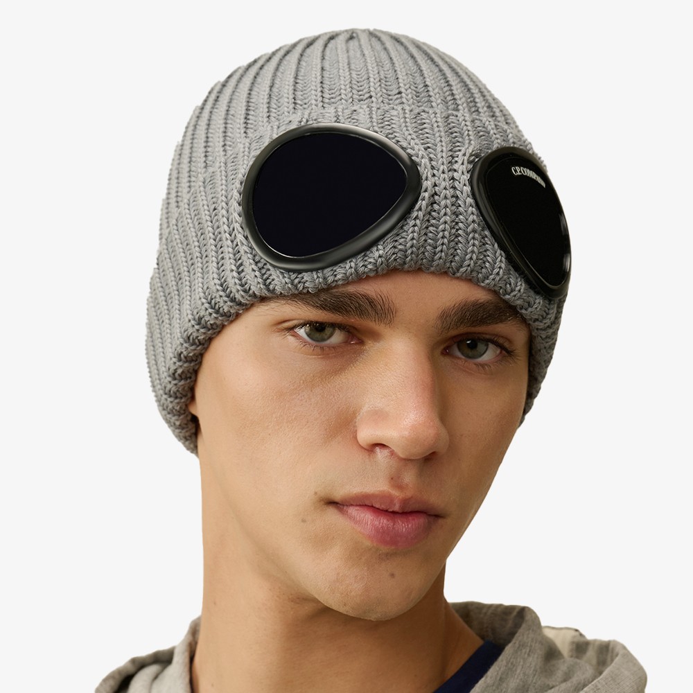 Extra Fine Merino Wool Goggle Beanie 'Griffin Grey'