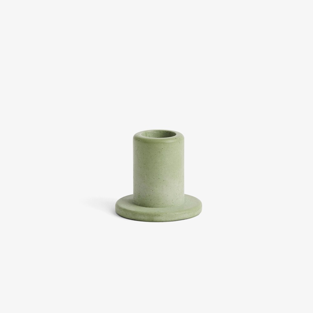 Tube Candleholder Concrete-Small 'Dusty Green'